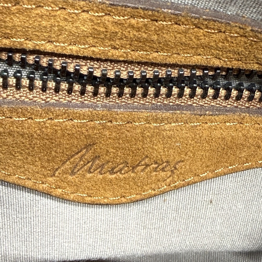 Rusty Brown Suede Crossbody Shoulder Bag Boutique Brand Miatras - Picture 2 of 16